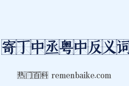 寄丁中丞粤中反义词是什么意思的图片